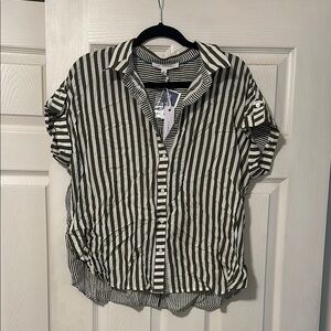 Striped Button-Up Shirt